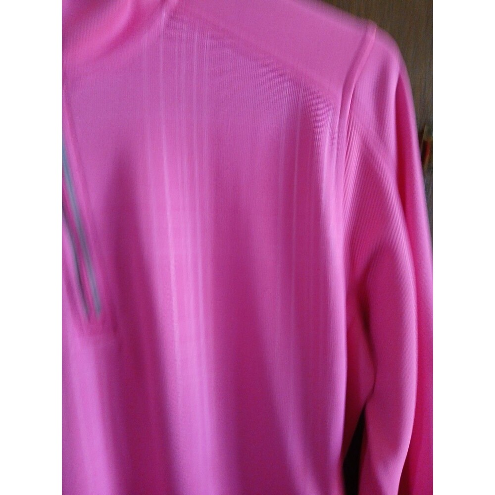 Reebok Women’s Quarter Zip PlayDry Pink-White  Large  Walking Outdoors Thunbhole - Picture 5 of 16